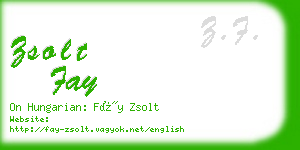 zsolt fay business card